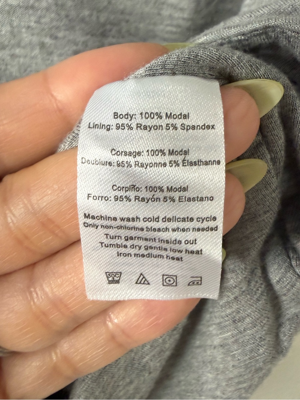 Bella Luxx Los Angeles Light Gray Ruched Women’s Mini Skirt, S - Picture 4 of 9